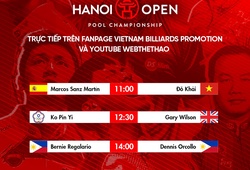 TRỰC TIẾP Hanoi Open Pool Championship ngày 12/10