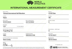 Cung đường chạy của Giải Bán Marathon Quốc tế Việt Nam được AIMS chính thức công nhận