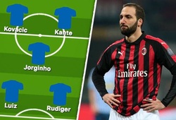 Đội hình xuất phát của Chelsea đá derby với Arsenal sẽ có Higuain?