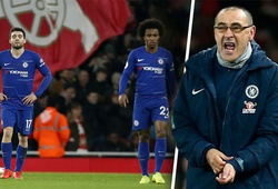 HLV Sarri nổi điên, trách móc cầu thủ Chelsea thậm tệ sau trận thua Arsenal