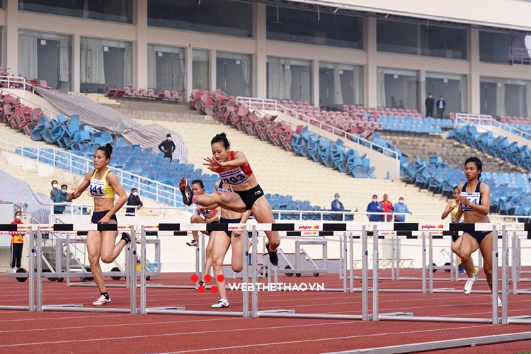 Người đẹp Mỹ Tiên vô địch chạy 100m rào quốc gia, vượt thông số HCV SEA Games 30