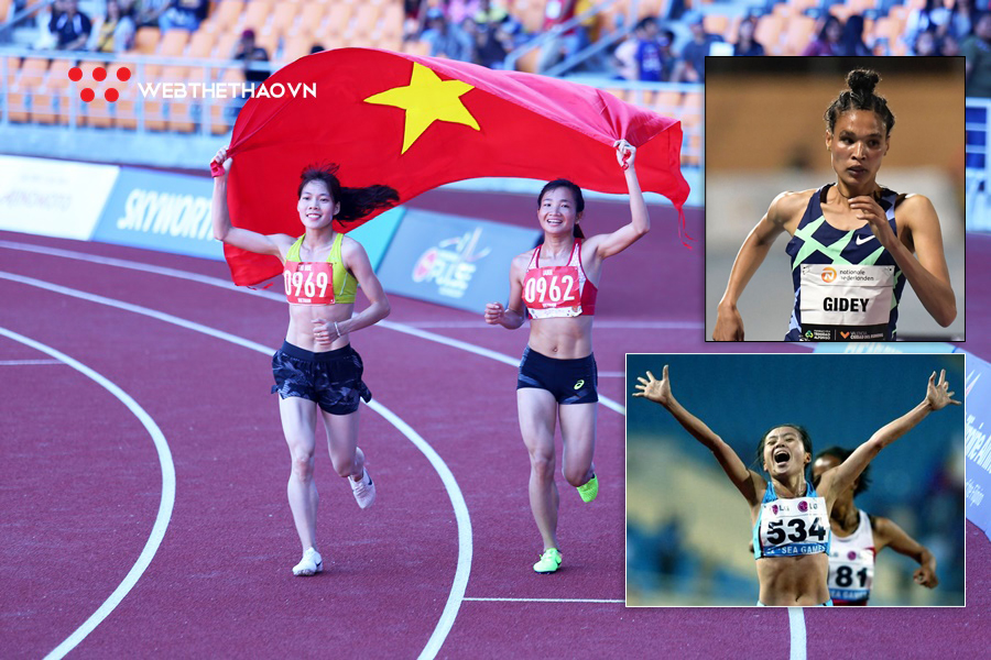 Kỷ lục quốc gia 5000m nữ cách xa kỷ lục thế giới mới bao nhiêu?