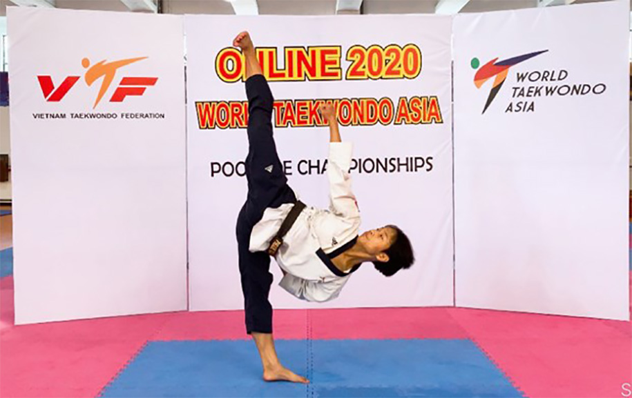 Taekwondo Việt Nam giành 2 HCV thi đấu quyền online vô địch Châu Á