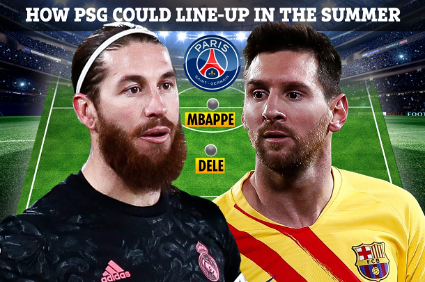 PSG có thể xếp đội hình nào với Messi và Ramos?