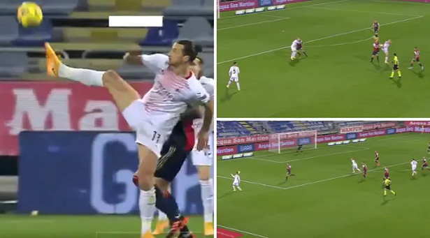 Ibrahimovic gây ấn tượng khi chuyền bóng không cần nhìn