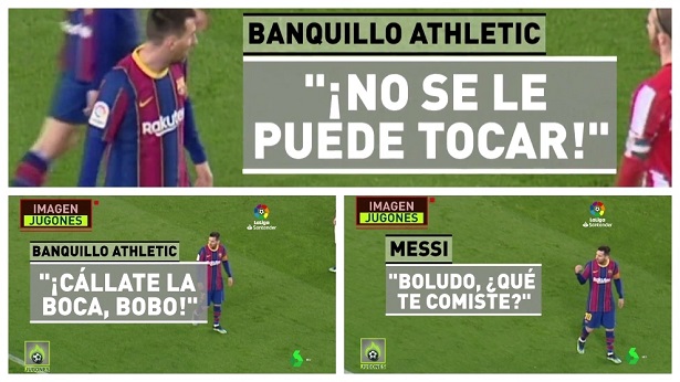 Messi đáp trả khi bị đối thủ mắng câm miệng ngay trên sân