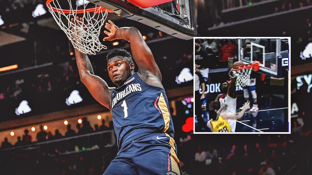 Zion Williamson thể hiện sức mạnh kinh hoàng, dunk hỏng cả rổ NBA