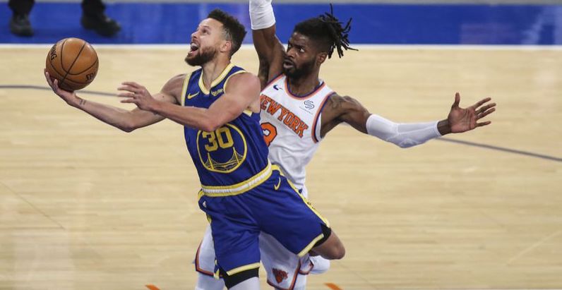 Stephen Curry dội cơn mưa 3 điểm, nhấn chìm mọi nỗ lực của New York Knicks