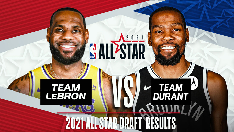 Kết quả NBA All-Star Draft 2021: LeBron lập siêu đội hình với Curry và Giannis, Kyrie và Kawhi dẫn đầu team Durant