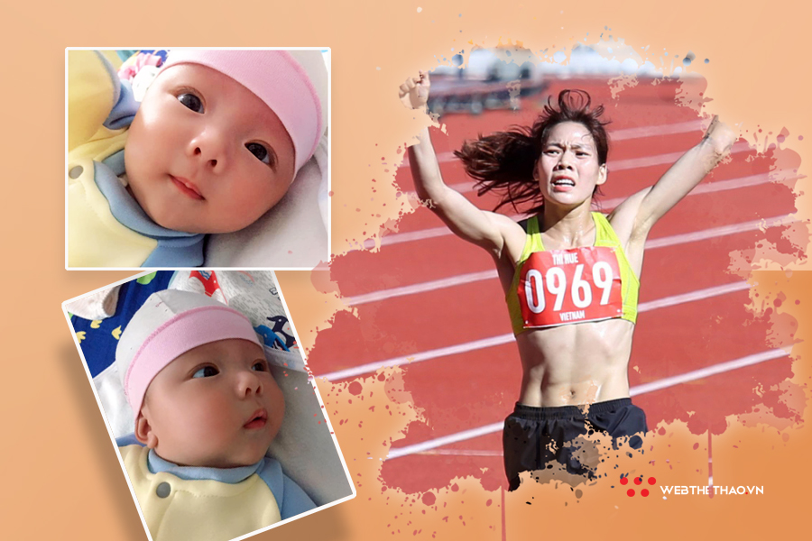 “Người đẹp điền kinh trứng gà bóc” Phạm Thị Huệ lộ ảnh quý tử đầu lòng