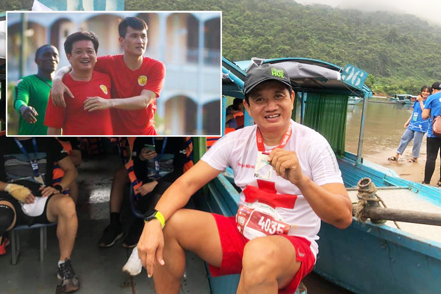 Chạy “gấp thếp marathon”, ông Đoàn Ngọc Hải bán áo kỷ vật lấy tiền tặng VĐV điền kinh