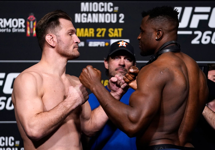 Lịch thi đấu UFC 260: Stipe Miocic vs Francis Ngannou 2