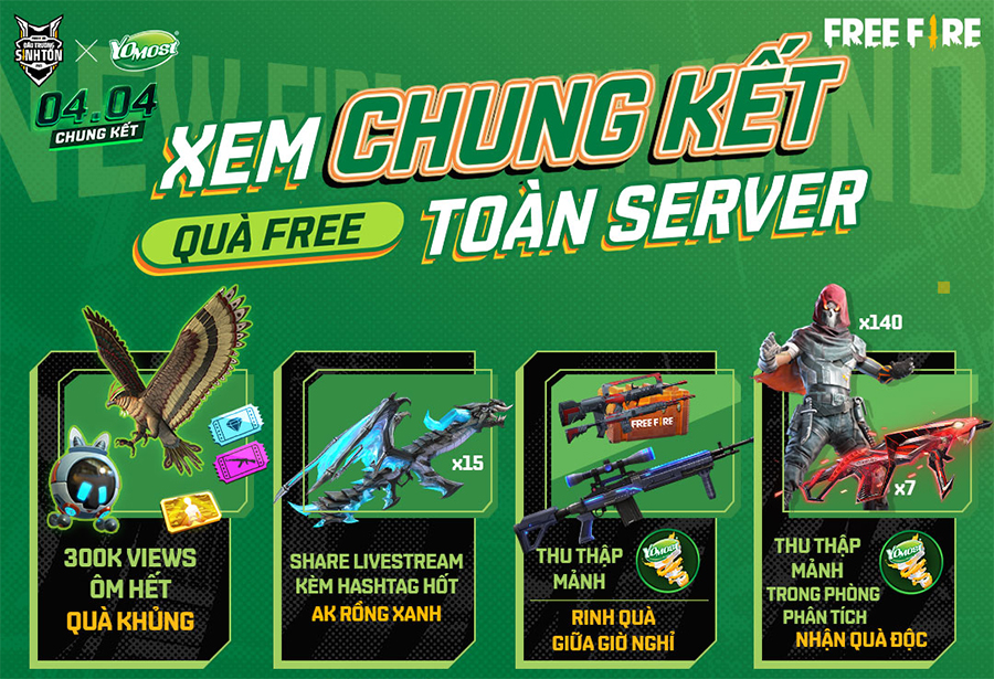Sự kiện chung kết Free Fire Đấu Trường Sinh Tồn Mùa Xuân 2021 có gì hot?