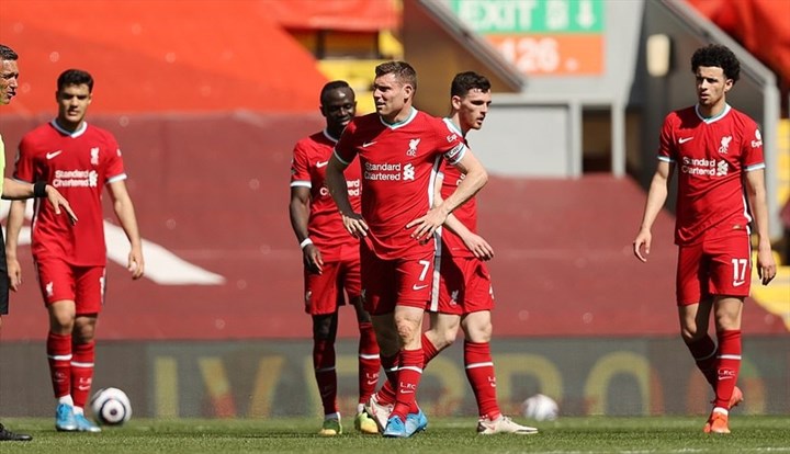 Liverpool c&oacute; thể mất suất Champions League d&ugrave; lọt v&agrave;o Top 4 