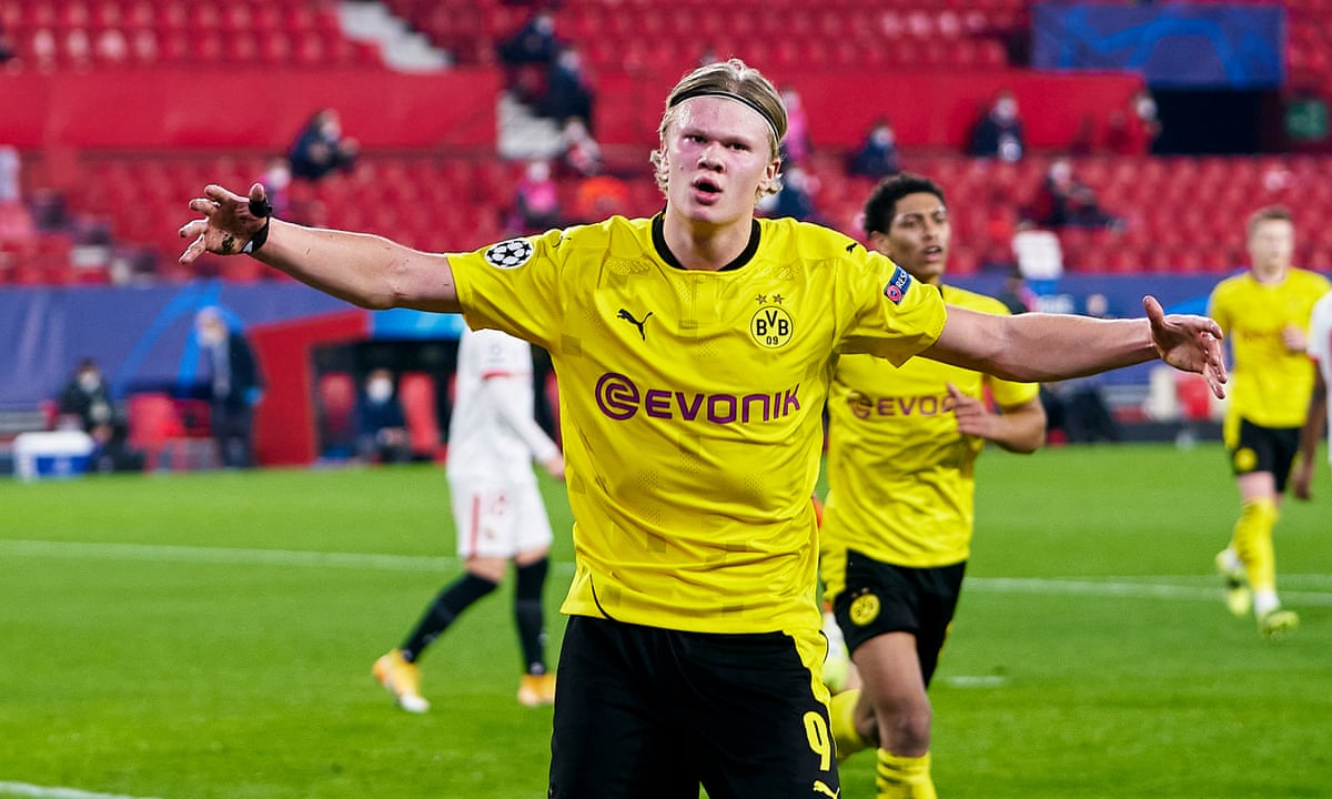 Haaland ẵm chắc ng&ocirc;i Vua ph&aacute; lưới d&ugrave; Champions League chưa hạ m&agrave;n