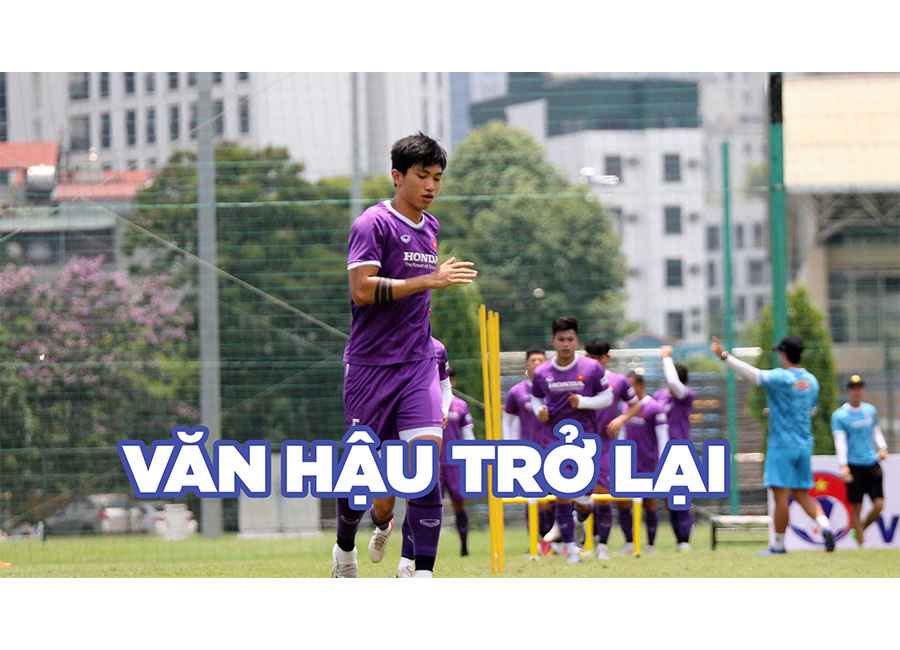 Văn Hậu trở lại tập luyện cùng ĐT Việt Nam