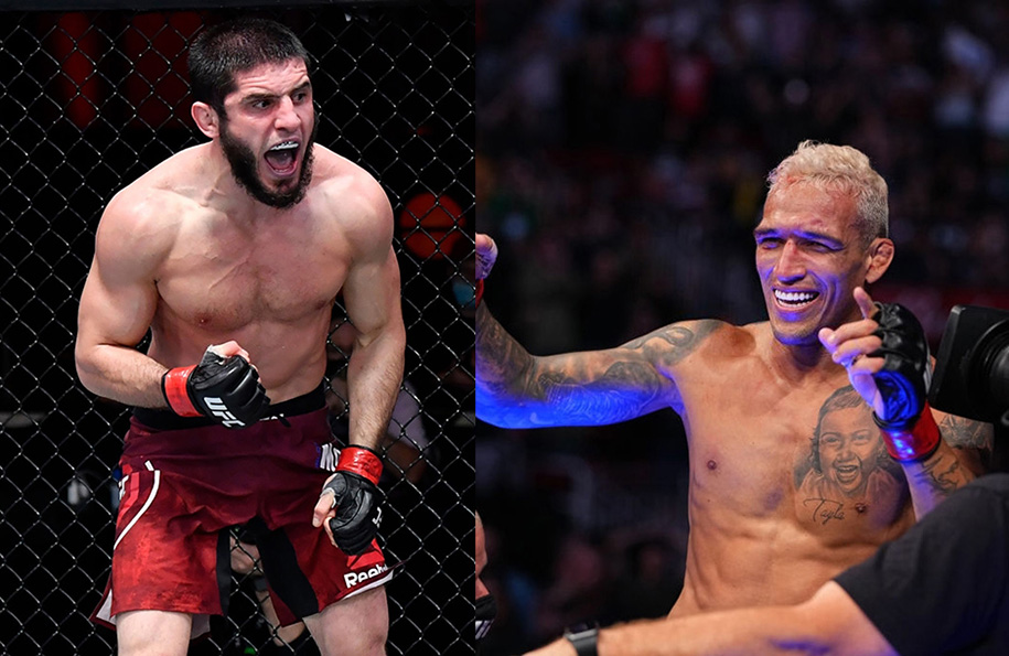 Islam Makhachev chúc mừng Charles Oliveira cùng "cơn điên với Top 10 hạng nhẹ"