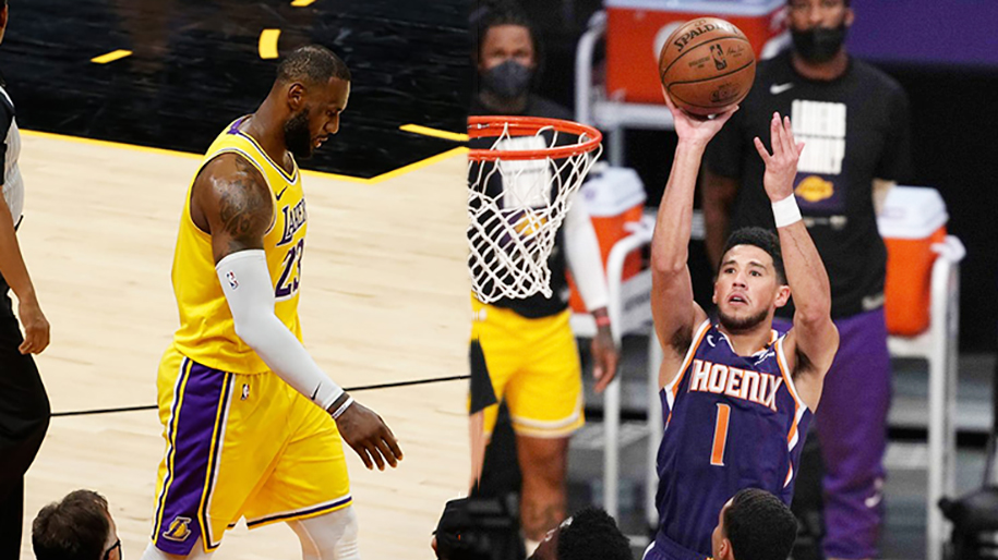Không chống được 47 điểm từ Devin Booker, LeBron và LA Lakers bị loại khỏi Playoffs 2021