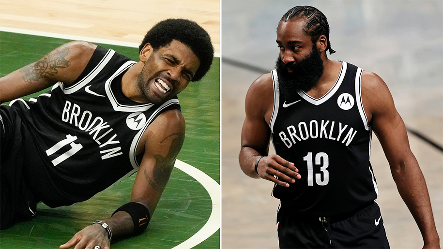 Trước lượt trận bản lề, Brooklyn Nets nhận tin xấu về Kyrie Irving và James Harden