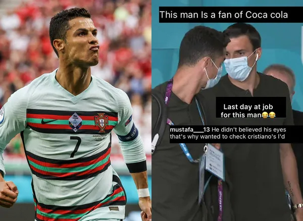 Ronaldo bị nhân viên an ninh "soi" giấy tờ trước khi vào sân