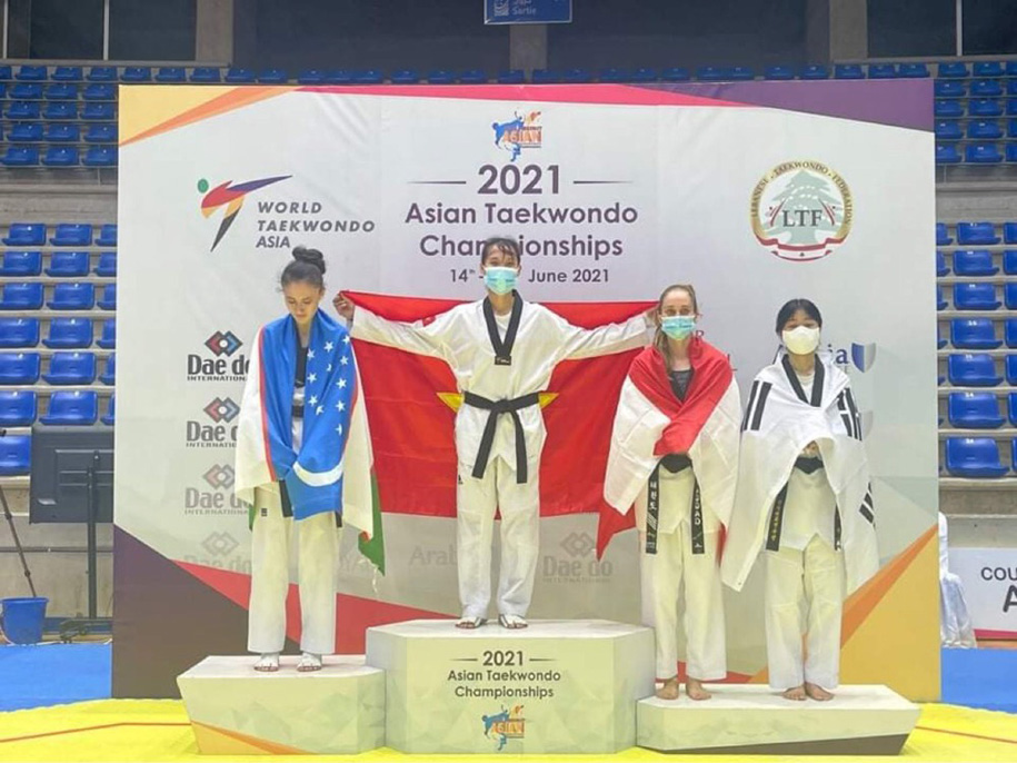 Trương Thị Kim Tuyền giành HCV giải Vô địch Taekwondo Châu Á
