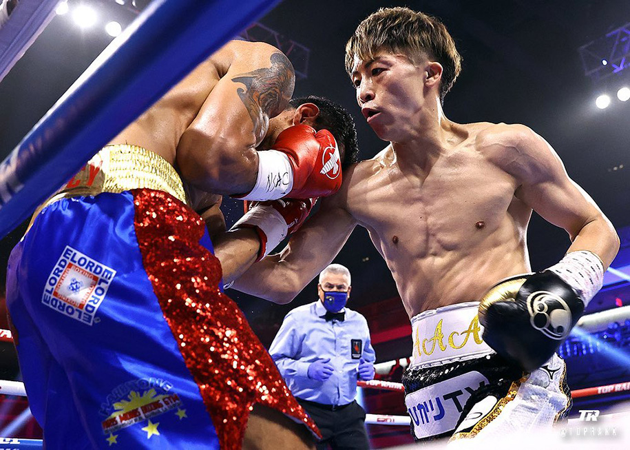 "Quái vật Nhật Bản" Naoya Inoue hạ knockout đối thủ bằng pha "moi gan đúp"