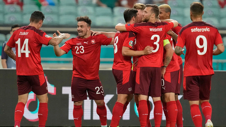 Thụy Sĩ tạm dẫn đầu nhóm các đội xếp thứ 3 tốt nhất EURO 2021