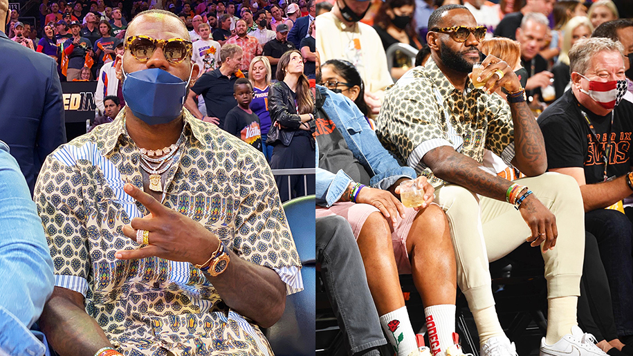 LeBron James diện outfit "dị" cùng đồng hồ AP cực chất dự khán NBA Finals