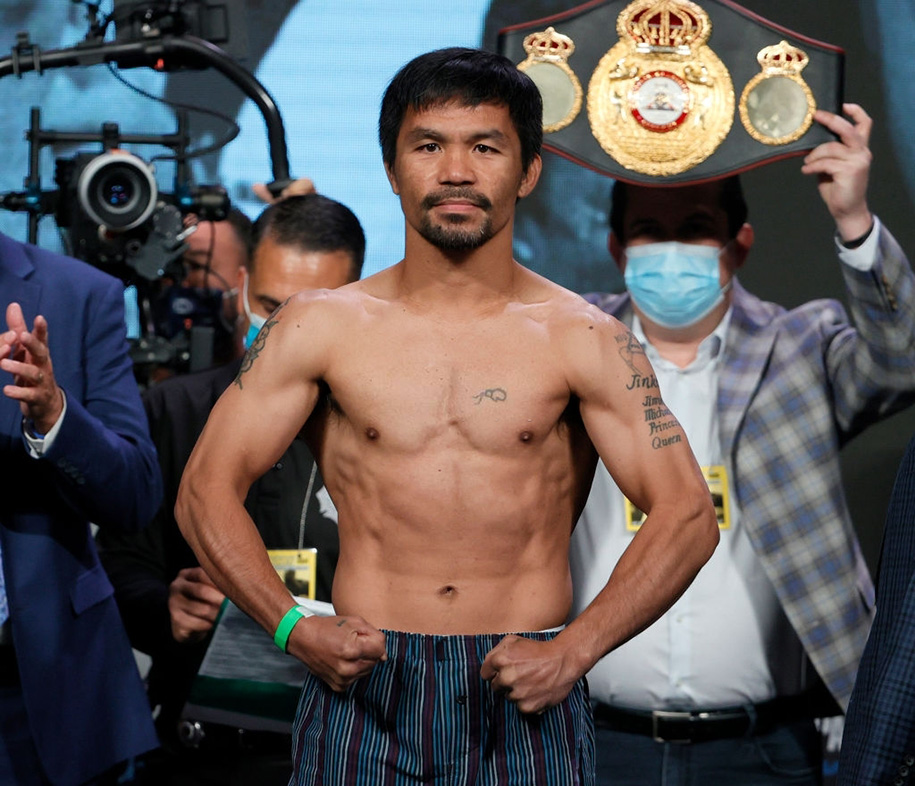 Pacquiao và Ugas cân thành công cho trận tranh đai WBA Super