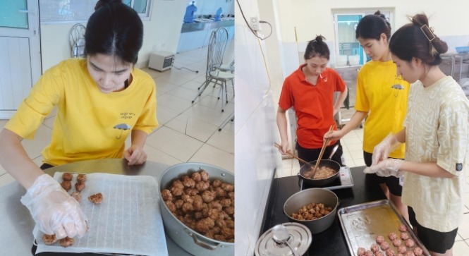 Sao bóng chuyền nổi tiếng Việt Nam trổ tài nấu món đặc sản Hà Nội