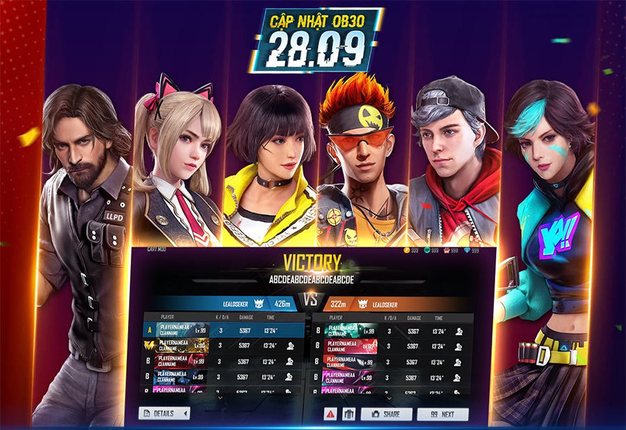 OB30 FF: Chi tiết bản cập nhật mới nhất Free Fire