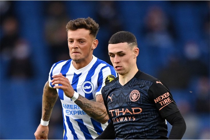 Đội hình ra sân Brighton vs Man City: De Bruyne dự bị
