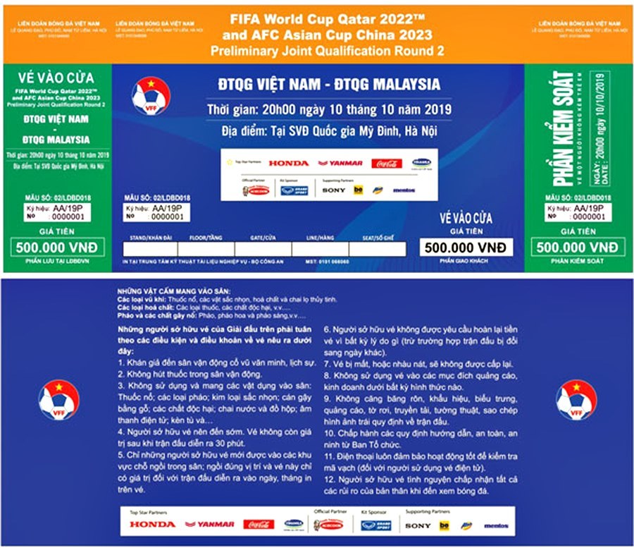 7.000 vé được bán cho người hâm mộ ở trận Việt Nam vs Nhật Bản