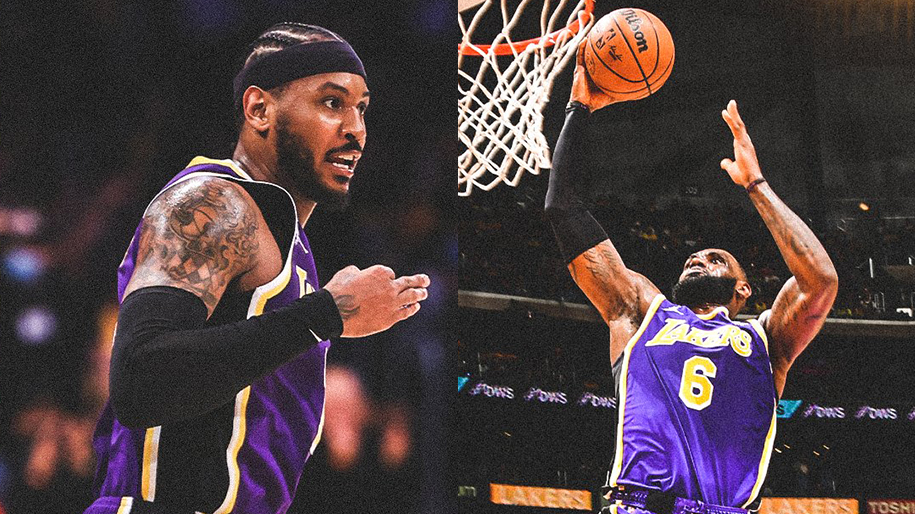LeBron James tái xuất, Melo thăng hoa trong chiến thắng ngược dòng của LA Lakers