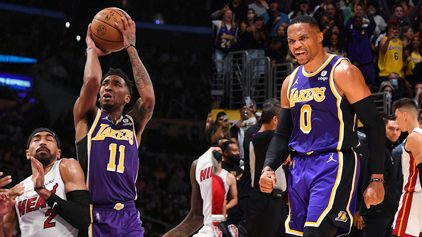 Russell Westbrook ném "clutch" cuối hiệp 4, Lakers lội ngược dòng ngoạn mục tại OT