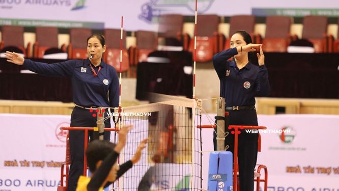 Hai nữ trọng tài đặc biệt tại giải bóng chuyền VĐQG 2021