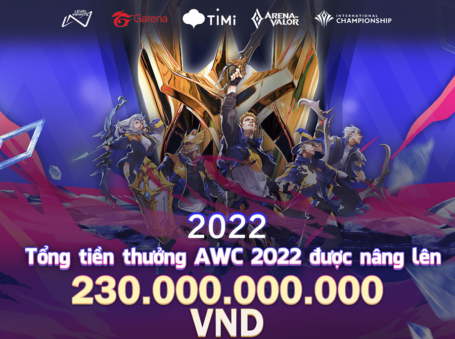 AWC 2022 tăng tiền thưởng kỷ lục, Esports Liên Quân sẽ bùng nổ trong 2022 AWC 2022 tăng tiền thưởng kỷ lục, Esports Liên Quân sẽ bùng nổ trong 2022