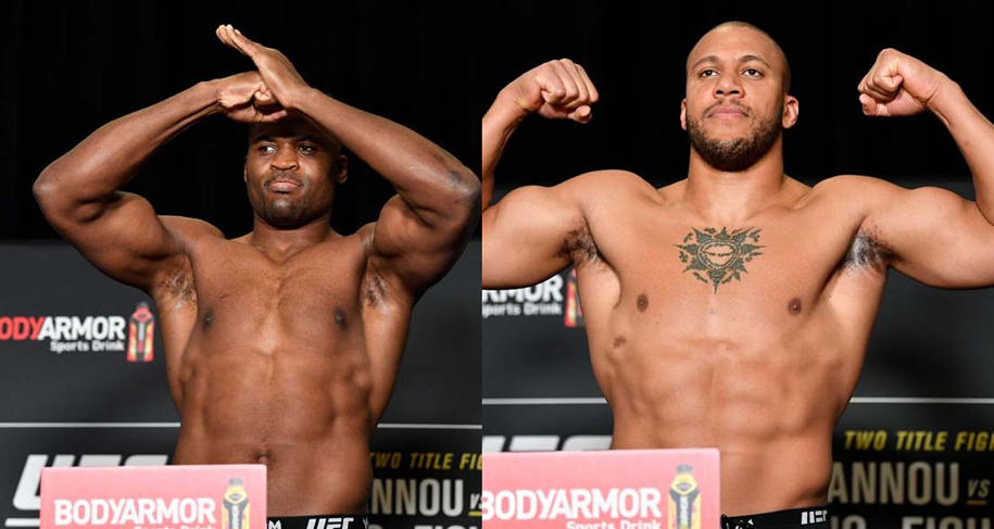 Chùm ảnh cân kí UFC 270: Francis Ngannou vượt Ciryl Gane 4,5kg; hai võ sĩ rút lui đáng tiếc