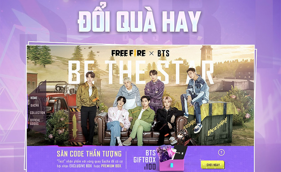 Chi tiết sự kiện Free Fire x BTS
