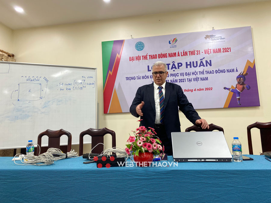 Chủ tịch Liên đoàn Kickboxing Châu Á tham gia đào tạo trọng tài SEA Games 31