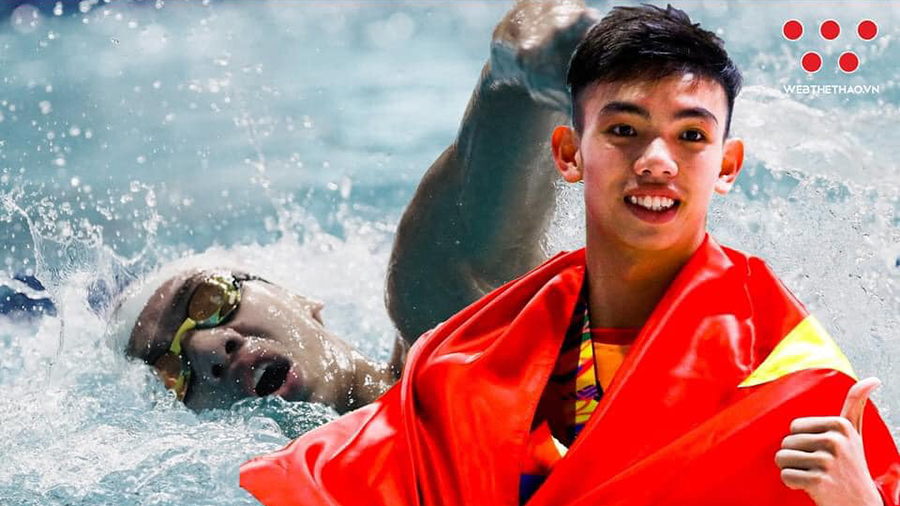 "Rái cá" sông Gianh Huy Hoàng phá kỷ lục 400m tự do SEA Games tại châu Âu