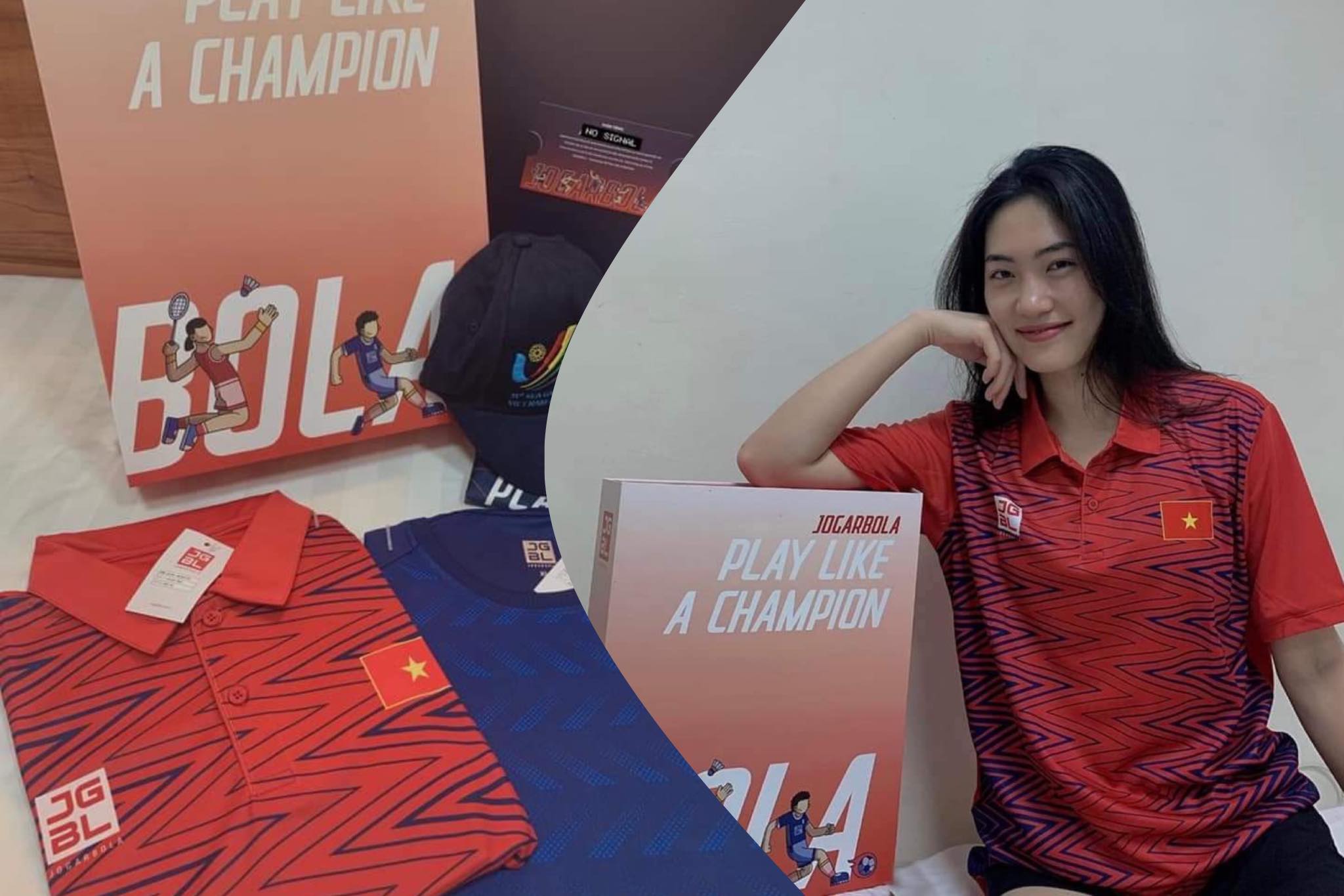 Các hotgirl bóng chuyền tươi tắn cùng món quà từ thương hiệu Jogarbola