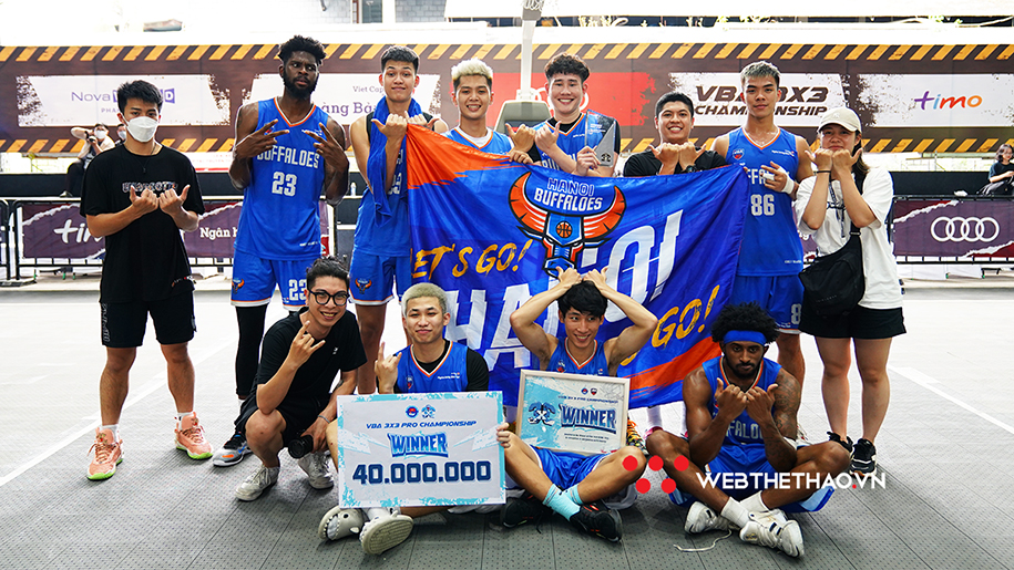 Chặng 2 VBA 3x3 2022: Hanoi Buffaloes càn quét một loạt giải thưởng
