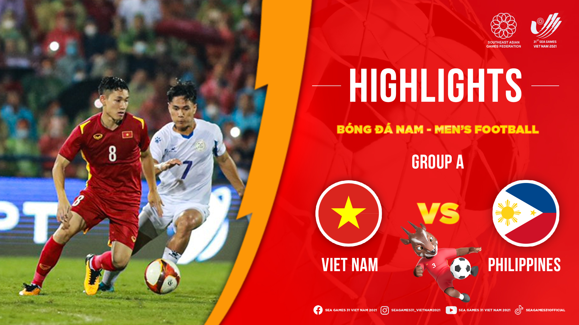 Highlights U23 Việt Nam vs U23 Philippines tại nội dung bóng đá nam SEA Games 31