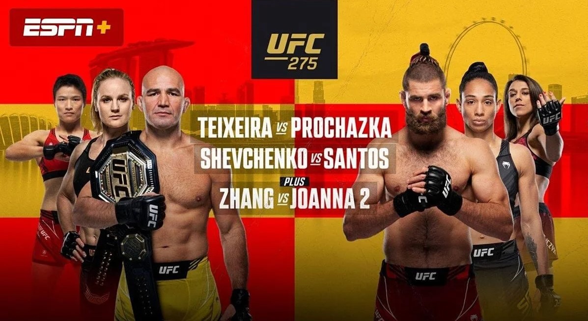 Lịch thi đấu UFC 275: Glover Teixeira vs Jiri Prochazka
