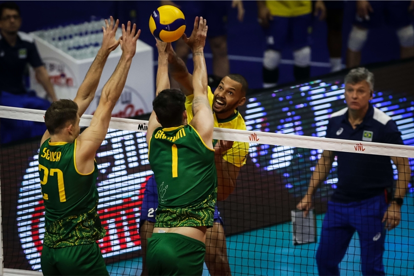 Alan de Souza trở lại sau chấn thương, bóng chuyền nam Brazil nhấn chìm Úc