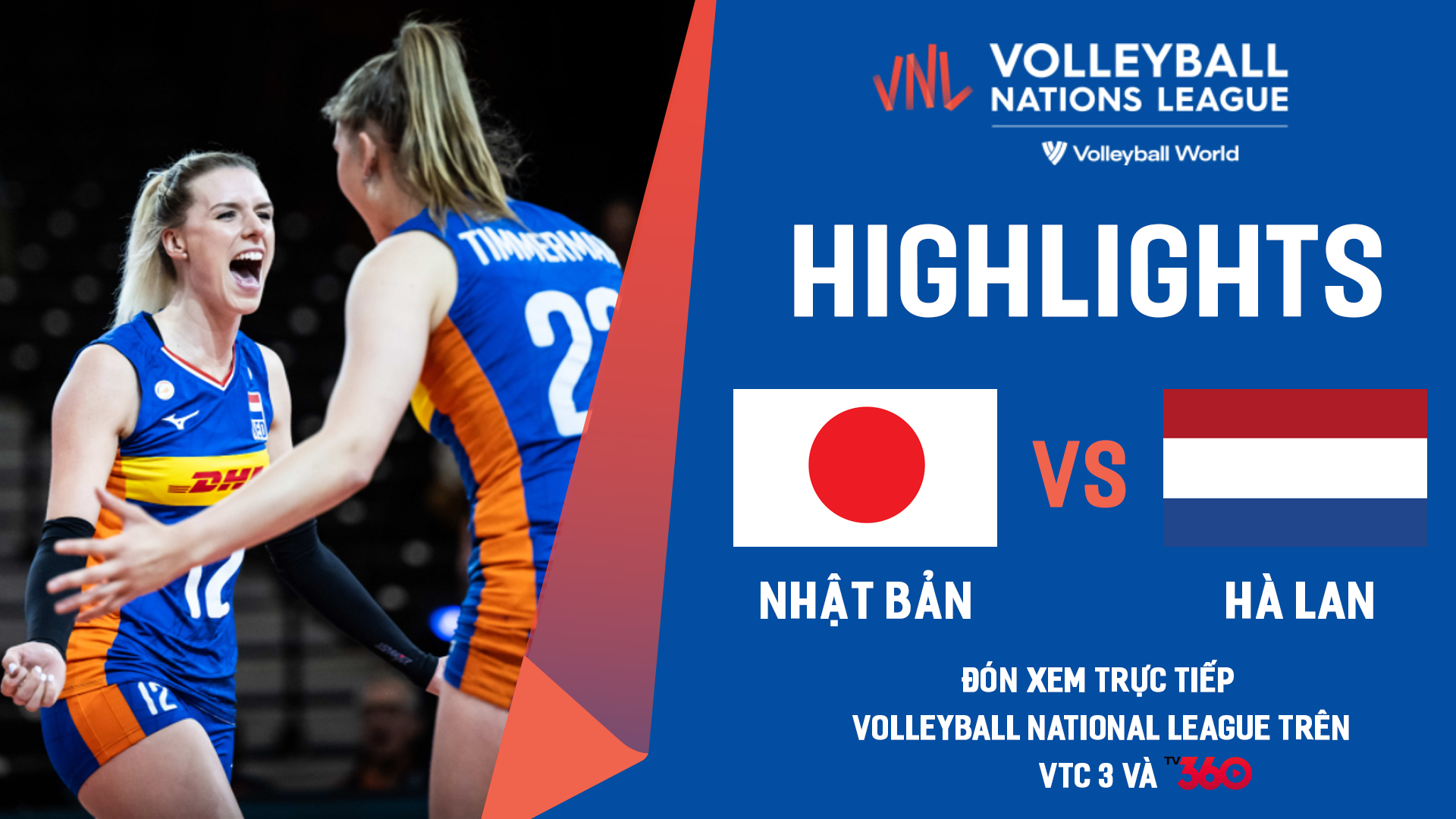 Highlights bóng chuyền nữ | Nhật Bản vs Hà Lan | giải Volleyball Nations League 2022