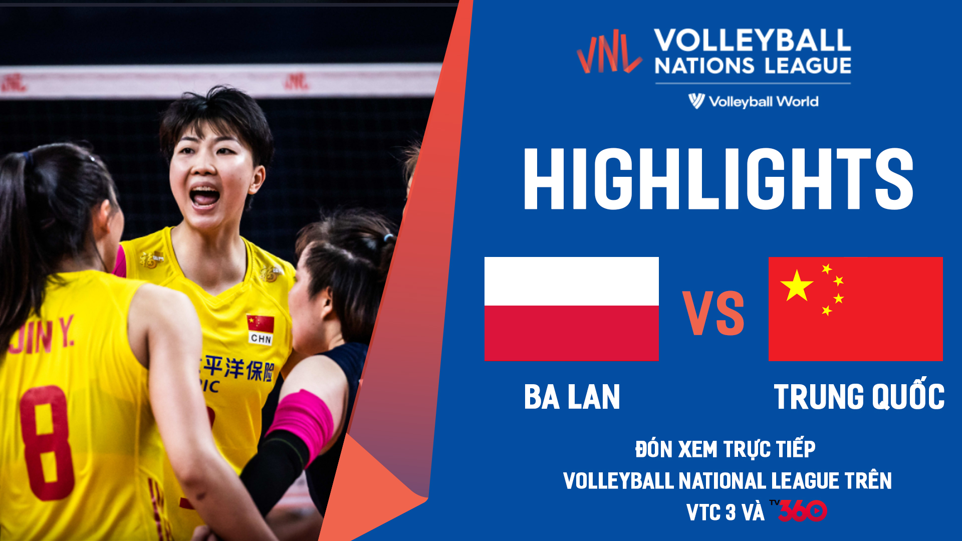 Highlights bóng chuyền nữ | Ba Lan vs Trung Quốc | giải Volleyball Nations League 2022