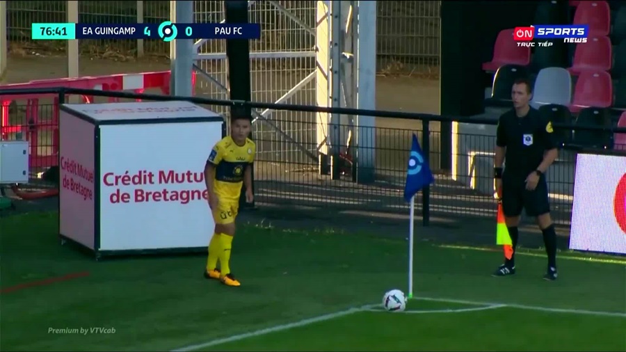 Quang Hải ghi dấu mốc lịch sử ở Ligue 2, Pau FC thua thảm Guingamp