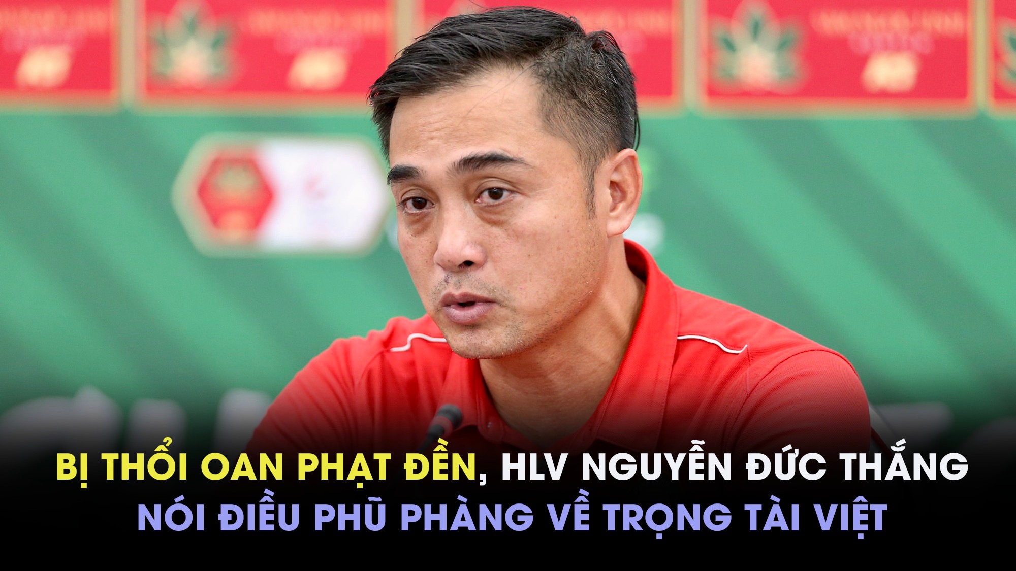 HLV Đức Thắng bất bình quả phạt đền "ma": Trọng tài đã tặng HAGL 1 điểm